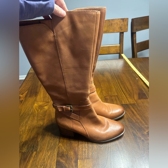Naturalizer Demetria Tall Brown Leather Boots Women’s Size 8.5 - Picture 2 of 10